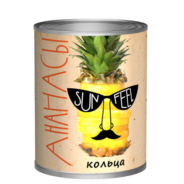 Ананасы кольца Sunfeel, 580 мл
