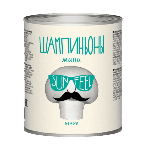 Шампиньоны целые Sunfeel, 3,1 л