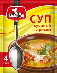 Суп куринный Pr.Preston с рисом, 60 г