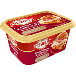 Сыр плавленный С копчеными колбасками President 45%, 400 г