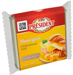 Сыр плавленый Маасдам President 40%, 150 г