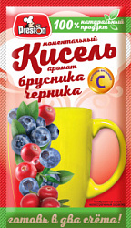 Кисель моментальный Pr.Preston с ароматом брусники и черники, 30 г
